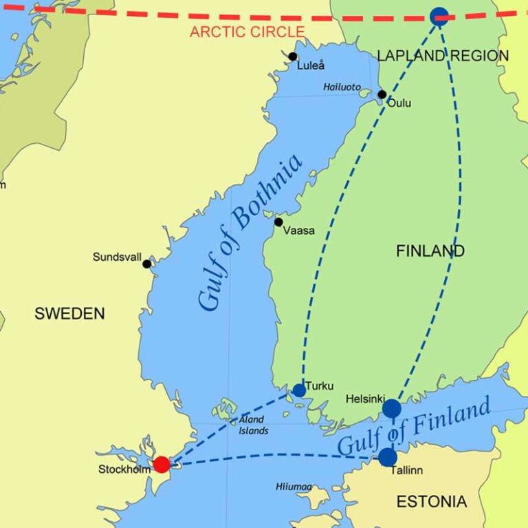 Baltic and Cruises - Baltic Sea Cruise Map 768x767 
